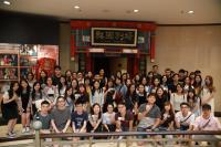 Crystal and other participants of the study tour watched a Peking opera at Liyuan Theatre.